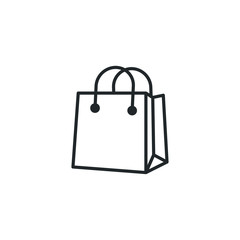 Poster - shopping bag icon template color editable. shopping bag symbol vector sign isolated on white background illustration for graphic and web design.