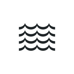 Poster - Ocean, sea waves icon template color editable. wave symbol vector sign isolated on white background illustration for graphic and web design.