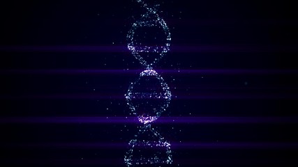 innovative technologies in science and medicine. high-tech model of dna molecule out of abstract par