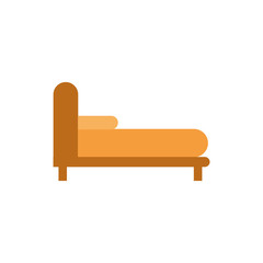 Sticker - bed and pillow furniture isolated icon