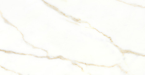 Sticker - White Carrara Marble Texture Background With Curly Grey-Brown Colored Veins, It Can Be Used For Interior-Exterior Home Decoration and Ceramic Decorative Tile Surface, Wallpaper, Architectural Slab.