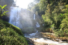 Wachirathan Waterfall : Waterfall In Doi Inthanon National Park, Chiang Mai,Thailand