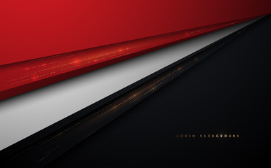 Wall Mural - Red and black background with gold lines