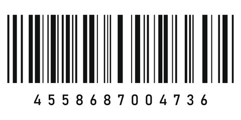 barcode symbol icon. vector illustration isolated on white background