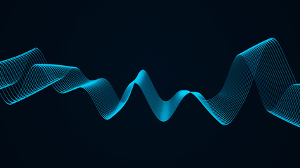 abstract digital waves of particles. sound wave element. equalizer for music. big data visualization