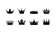 Luxury Crown Simple Template Vector Logo Design