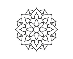 Simple Mandala Vector Design Template 006