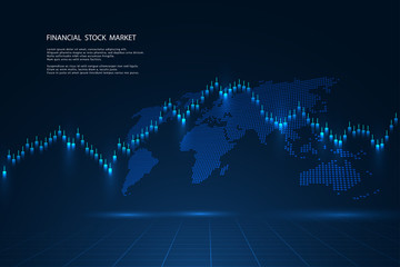 Wall Mural - Stock market or forex trading graph in graphic concept suitable for financial investment or economic business idea design. Vector illustration