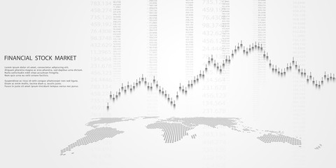 Wall Mural - Stock market or forex trading graph in graphic concept suitable for financial investment or economic business idea design. Vector illustration
