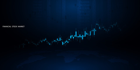 Wall Mural - Stock market or forex trading graph in graphic concept suitable for financial investment or economic business idea design. Vector illustration