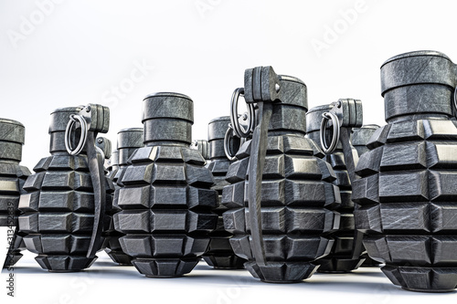 Cuadros en Lienzo grenades isolated on white background