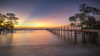 Wall Mural - Wonderful Sunset at Batam Bintan Beach Indonesia