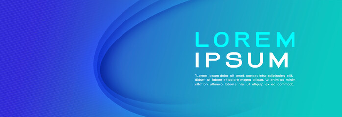 colorful blue gradient background with dynamic curving shadow line effect. abstract template and mod
