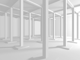 Futuristic White Architecture Design Background