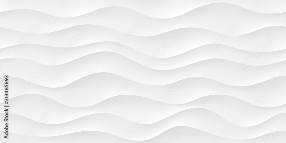 White abstract wavy texture. Seamless modern pattern with waves. Stock ...