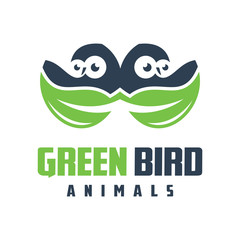 Poster - Green bird logo design