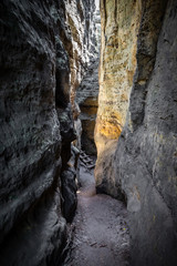 Poster - Labyrinth in sandstone cliffs