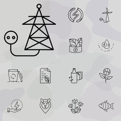 Wall Mural - electrical energy icon. Ecology icons universal set for web and mobile