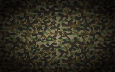 Wall Mural - Seamless pattern. Abstract military or hunting camouflage background. Brown, green color. Vector illustration repeat