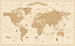 © Porcupen - World Map Vintage Cartoon Detailed - vector