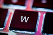 © bdavid32 - W key on computer keyboard close up