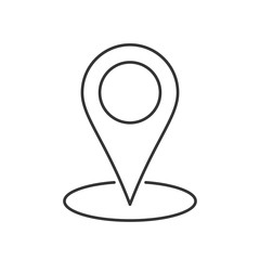 Poster - location icon in thin line style. vector icon.