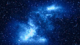 Fototapeta  - Magnificent Blue Shine Abstract Starry Sky And Nebula Galaxy On The Space