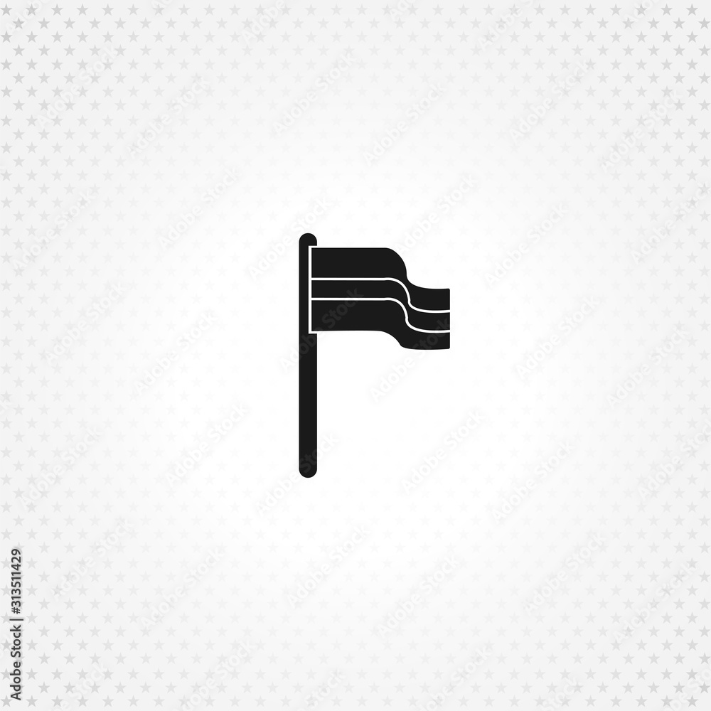 Flag icon on white background Stock Vector | Adobe Stock