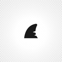 Shark Fin Icon On White Background