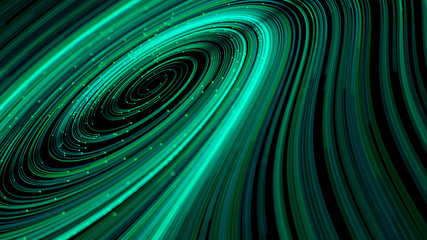 Wall Mural -  3d rendering of swirling particle lines