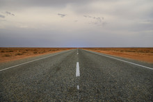 Endless Road Into The Desert, Outback, Australia