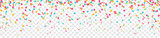 Fototapeta Kuchnia - Falling colorful confetti flat design seamless pattern background isolated