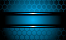 Blue Metal Perforated Background With Silver Wave