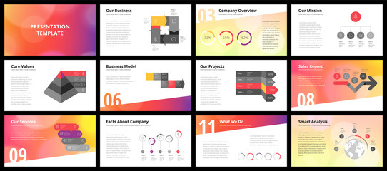 Wall Mural - business presentation templates