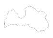 © Vladyslav - Lithuania outline map. Flat minimal design. Vector stock illustration