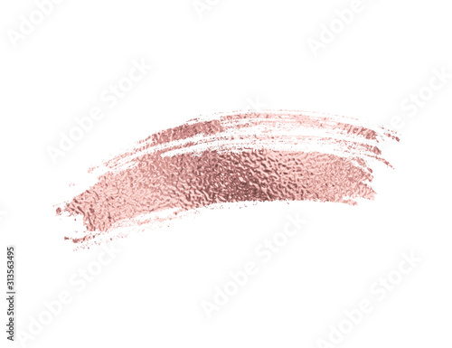 Cuadros en Lienzo Gold rose foil brush stroke