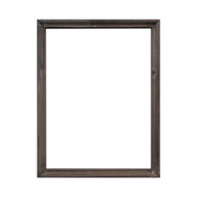 Empty Wooden Frame Isolated On White Background