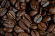 roasted coffee beans closeup for background