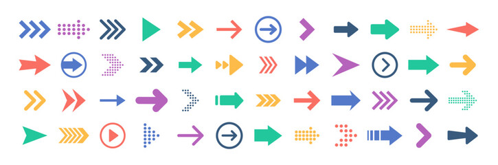 Arrows big black set icons. Arrow icon. Arrow vector collection. Arrow. Cursor. Modern simple arrows. Vector illustration.