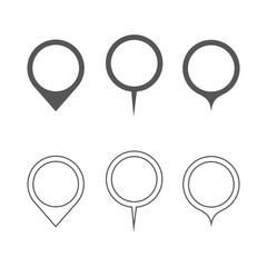 Wall Mural - Location symbol - vector. Pin icon in flat style. Pointer icon isolated.