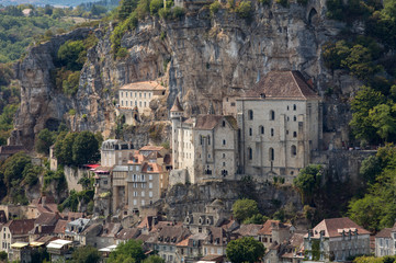 Pilgrimage town of Rocamadour, Episcopal city and sanctuary of the Blessed Virgin Mary, Lot, Midi-Pyrenees, France