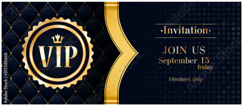 Cuadros en Lienzo VIP club party premium invitation card poster flyer