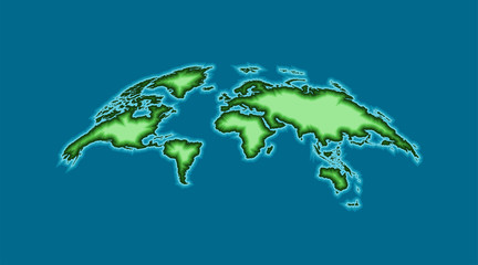 Wall Mural - eart globe map. world map in trendy 3d design. earth globe. 3d template world map, isolated on blue 