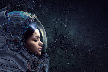 Wall Mural - exploring outer space. mixed media