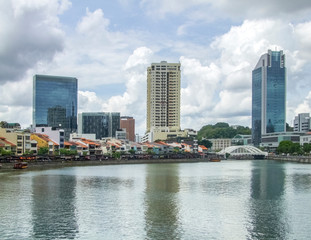 Sticker - Boat Quay in Singapore