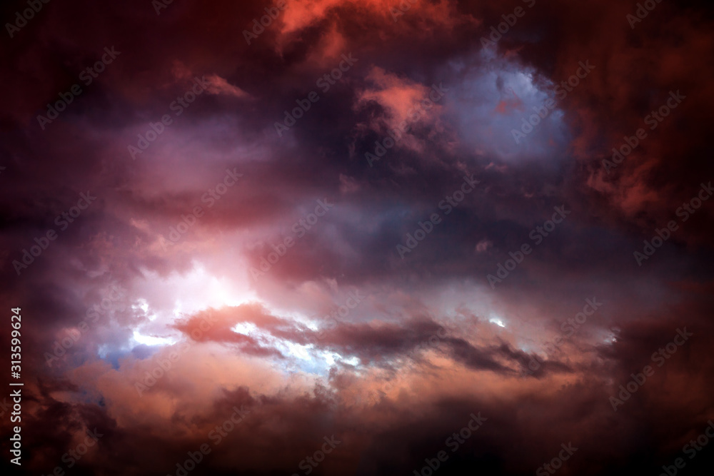 Cloudscape with a Light - obrazy, fototapety, plakaty 
