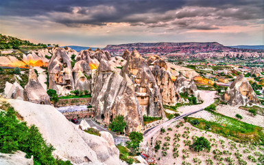 Wall Mural - Goreme town in Cappadocia, Turkey