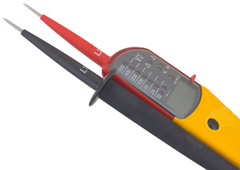 Poster - Voltage tester on a white