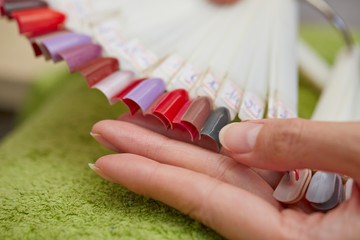 Wall Mural - Fitting nail varnish color samples 