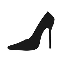 Black High Heels Icon Vector